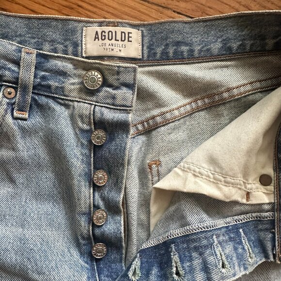 AGOLDE High Rise Riley Crop Jeans in Zephyr - Picture 3 of 8